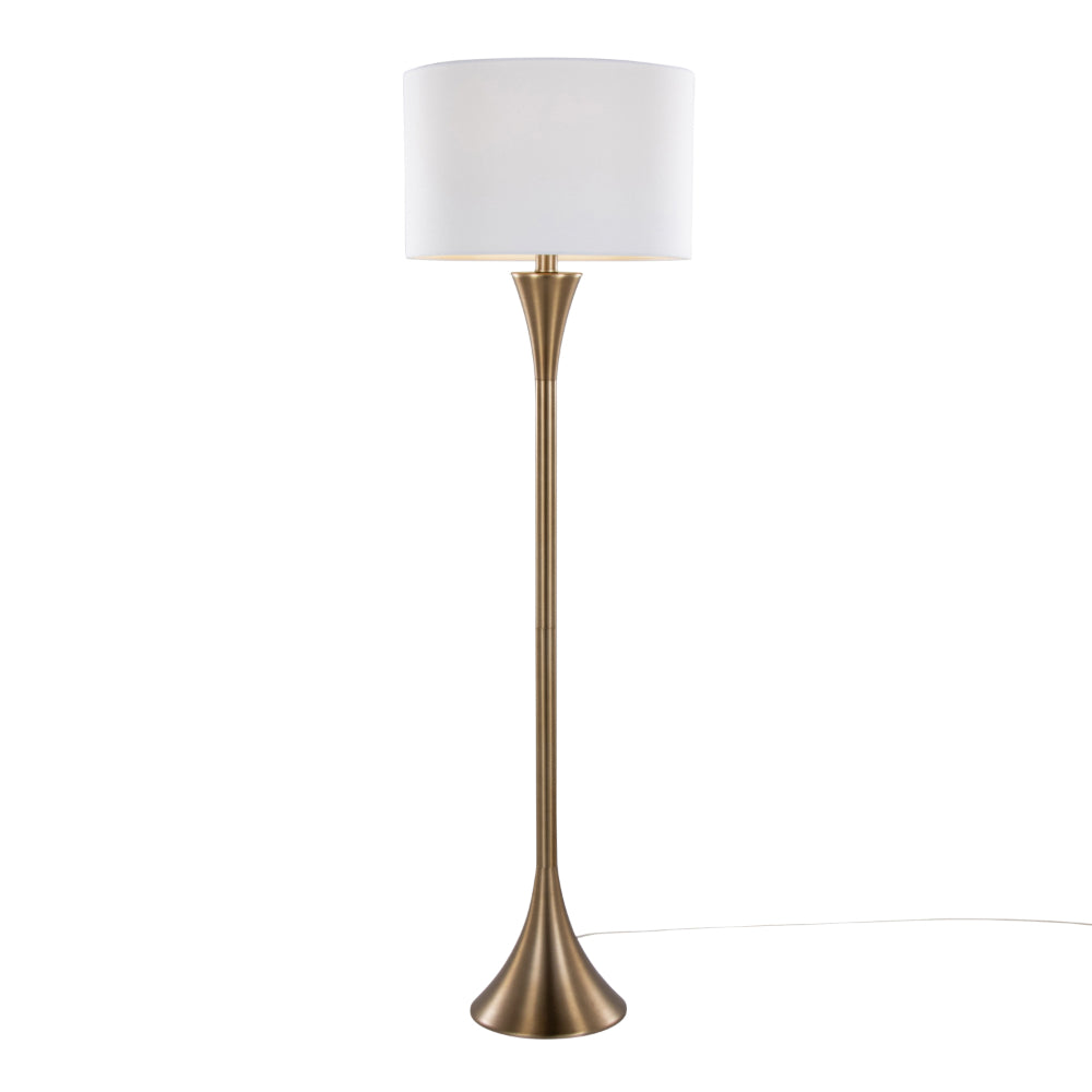 Modern 65" Metal Floor Lamp in Matte Golden Bronze