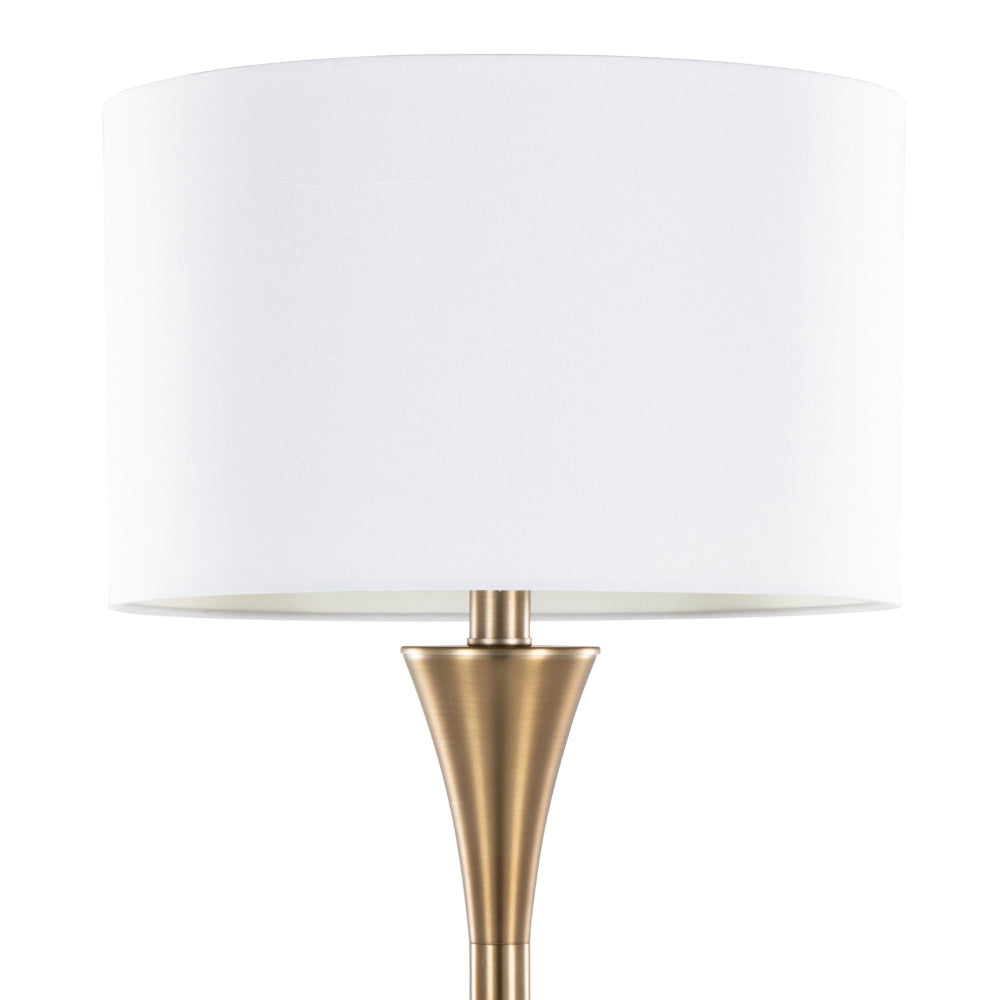 Modern 65" Metal Floor Lamp in Matte Golden Bronze