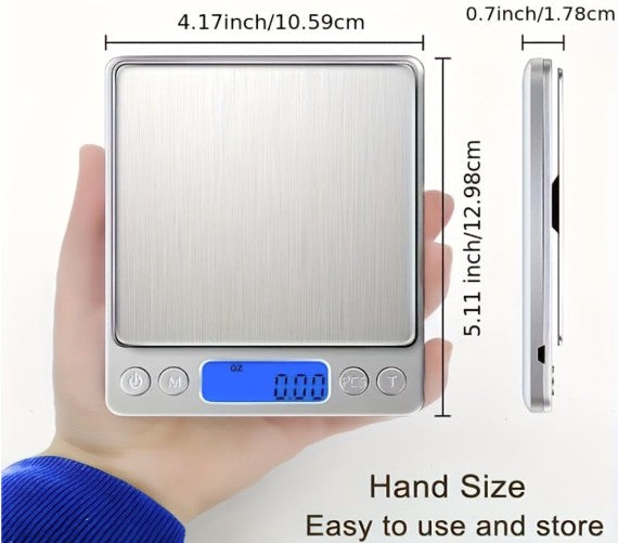 3000g Digital Kitchen Scale, 0.1g Precision Stainless Steel digital kitchen scale for accurate everyday weighing