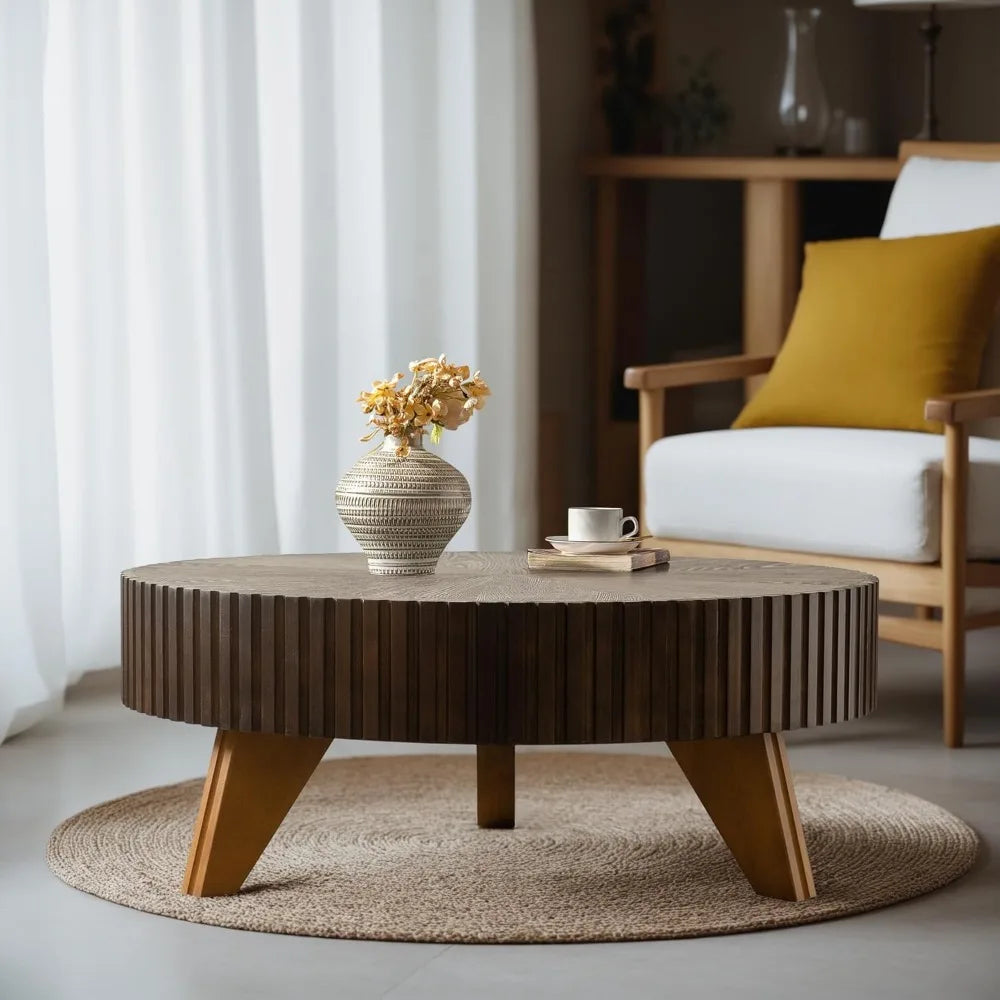 Modern Pedestal Design Round Accent CenterTable