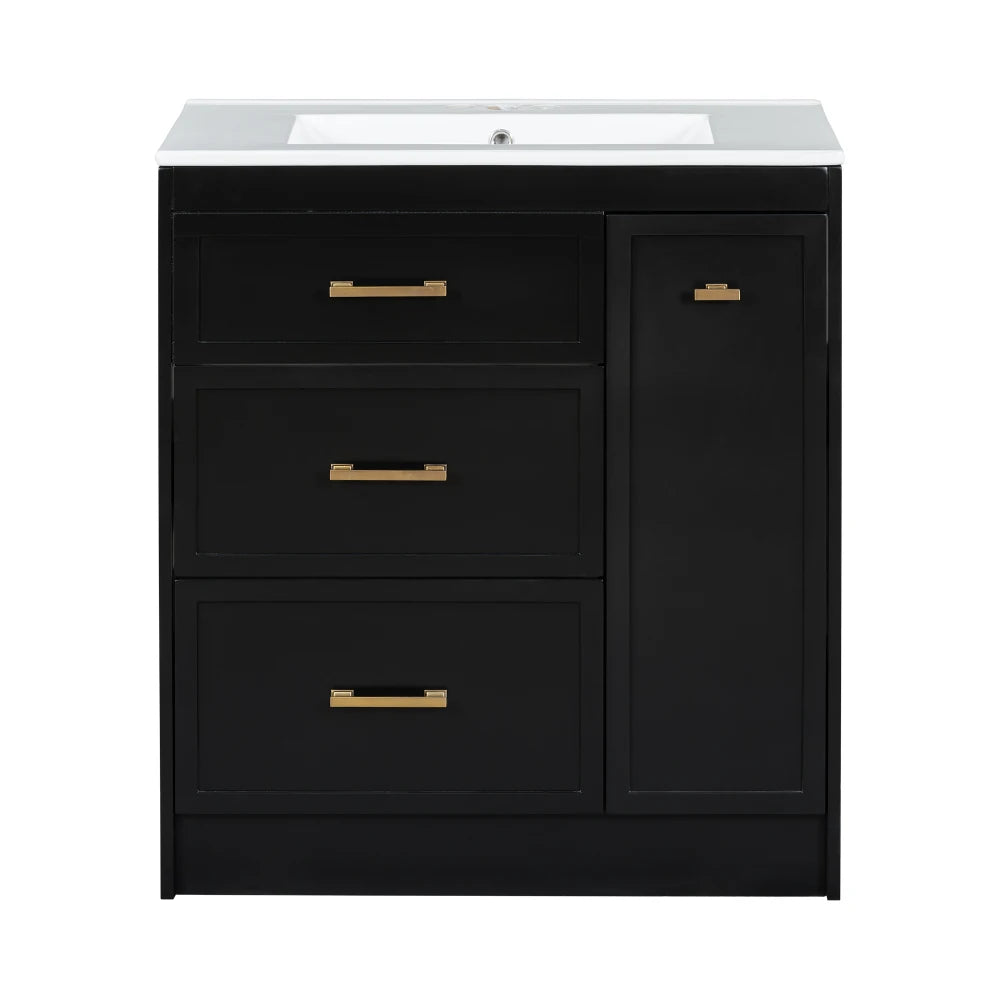 Classic 30" Bathroom Vanity Set w/Premium Ceramic Sink