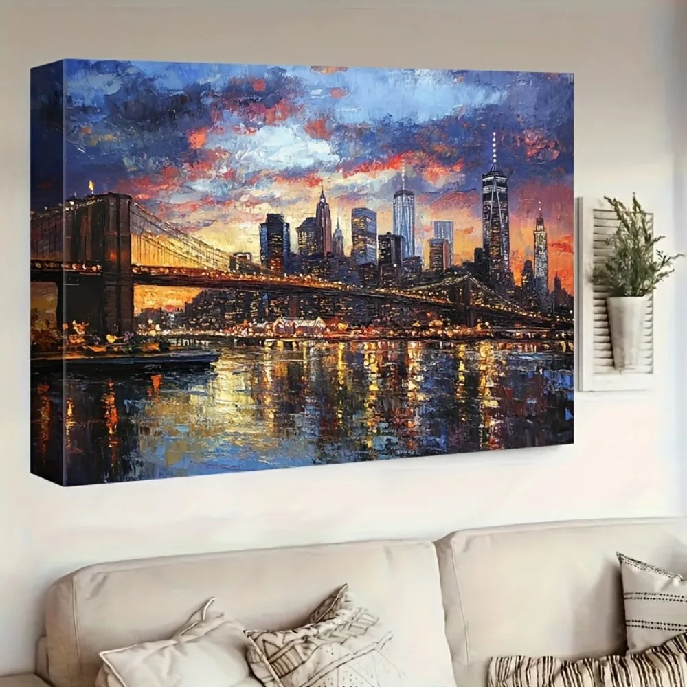 Modern NYC Skyline Canvas Print Wall Art