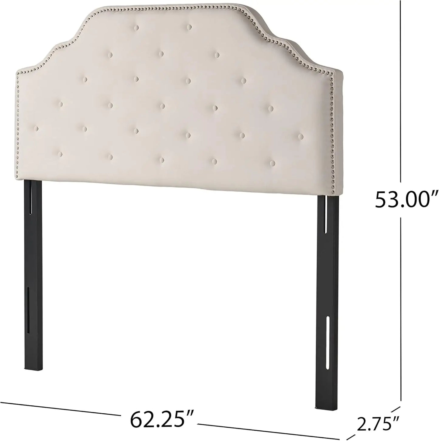 Contemporary Button Tufted Diamond Stitch Full/Queen Headboard