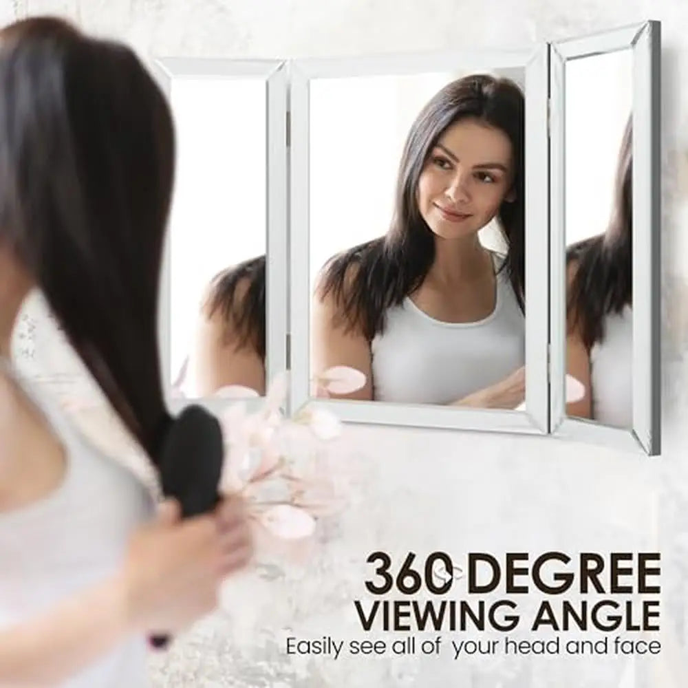 Beautiful & Modern Tri-fold Bathroom Wall Mirror