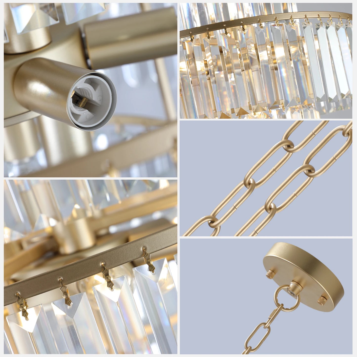 Modern & Luxurious Crystal Pendant Chandelier