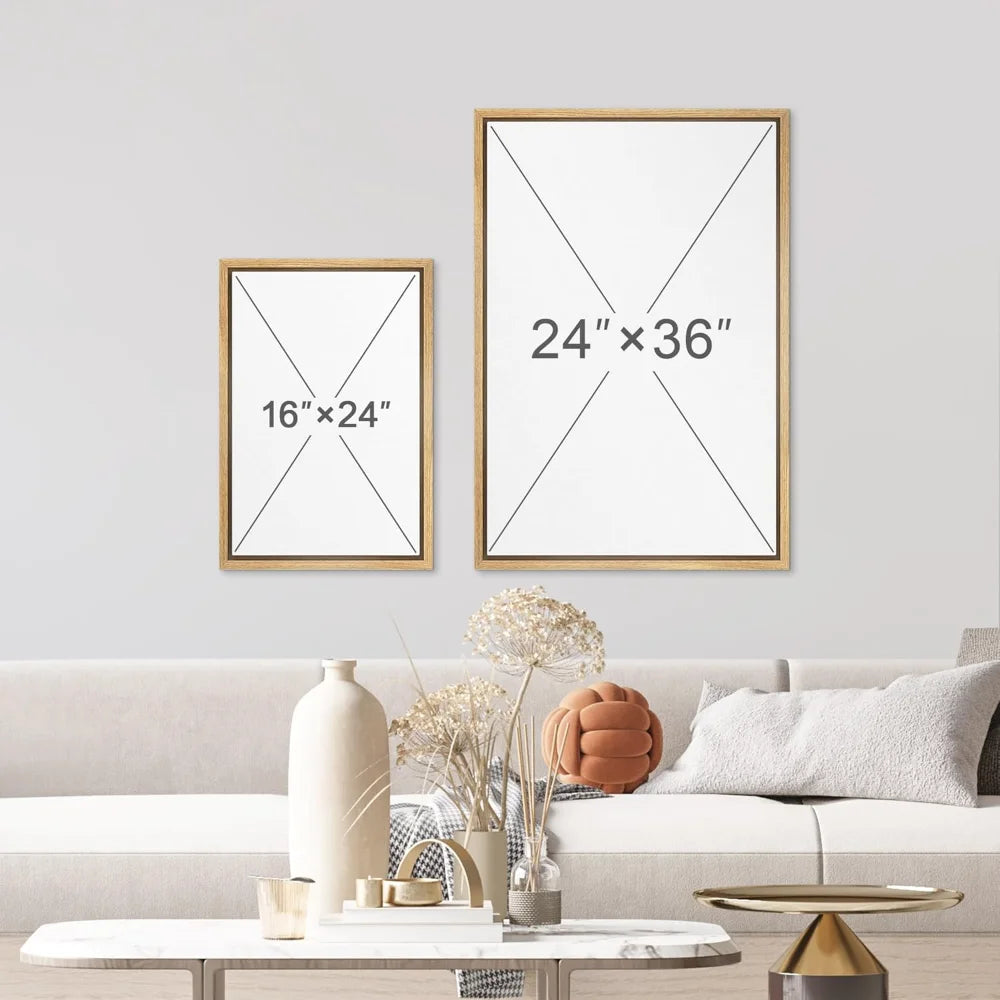 Framed Canvas Ink Print Wall Art Set