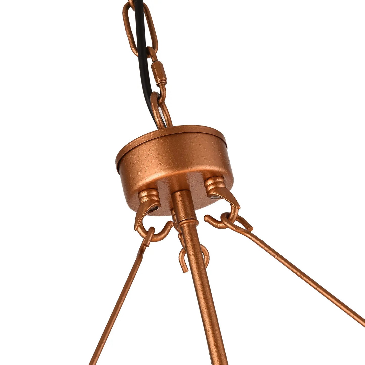 Rustic Boho 5-Light Wood Bead Chandelier