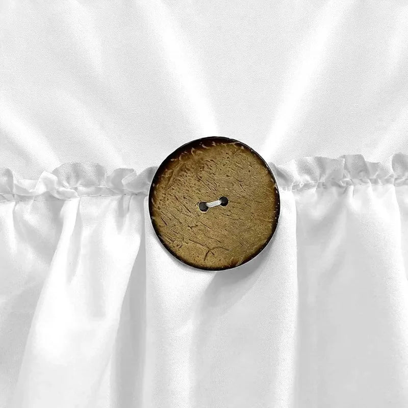 Farmhouse 72"x72" Fabric Shower Curtain Set