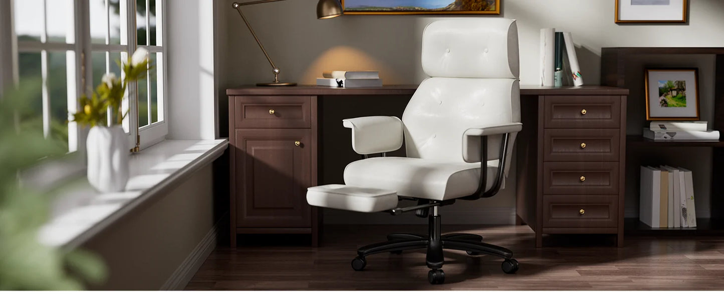 Executive Big & Tall Reclining Office Chair w/Footrest