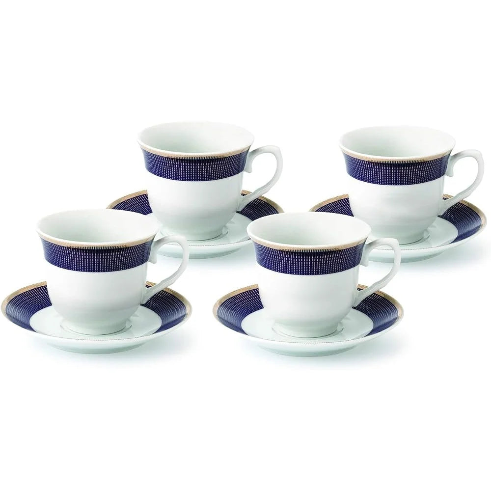 Porcelain Blue & White Tea Cups~Set of 4