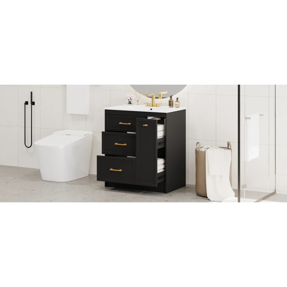 Classic 30" Bathroom Vanity Set w/Premium Ceramic Sink