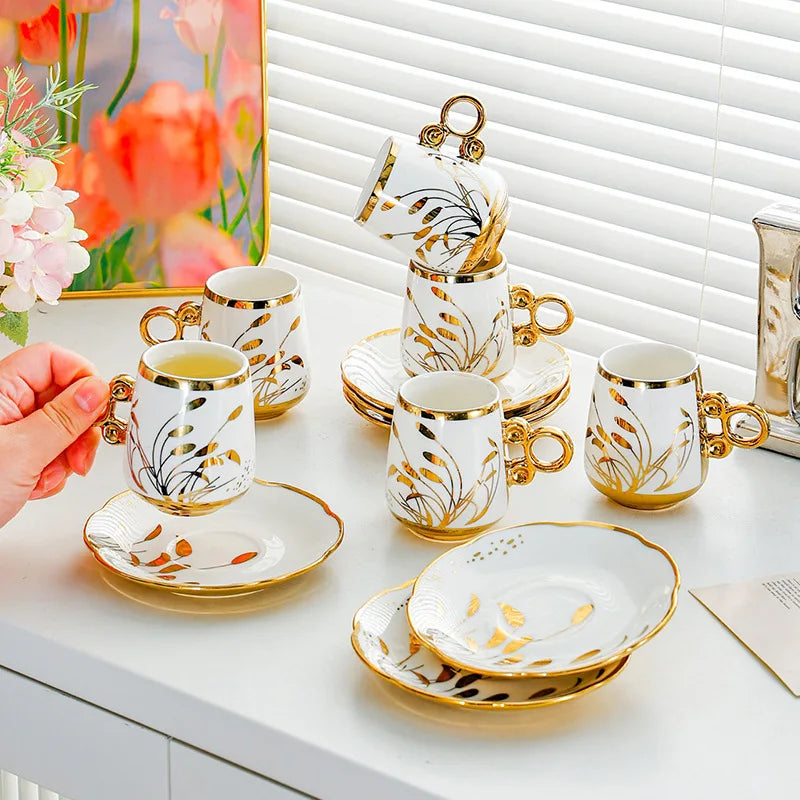 European Ceramic Coffee Cup Set