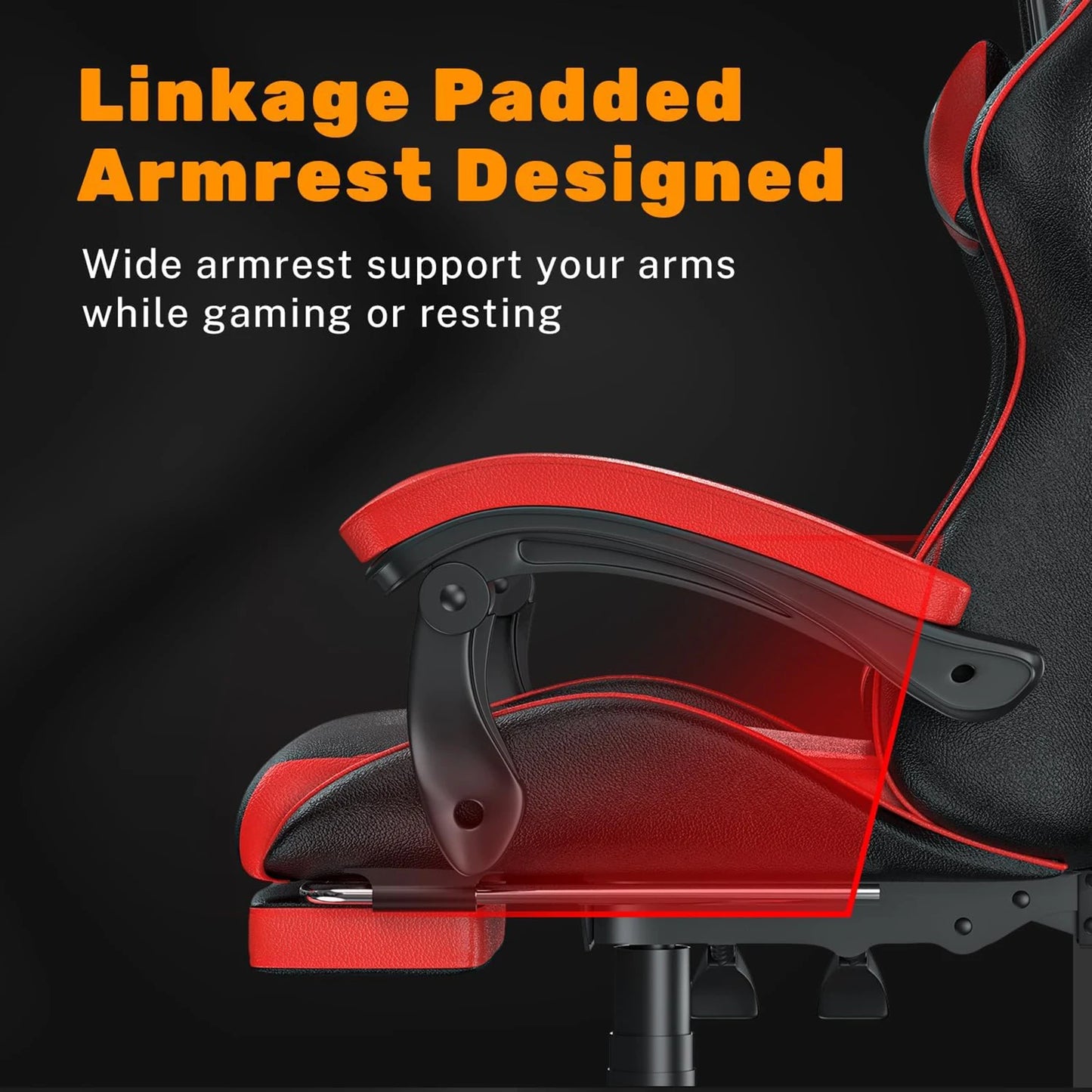 Ergonomic Design Tall Gaming Chair w/Footrest