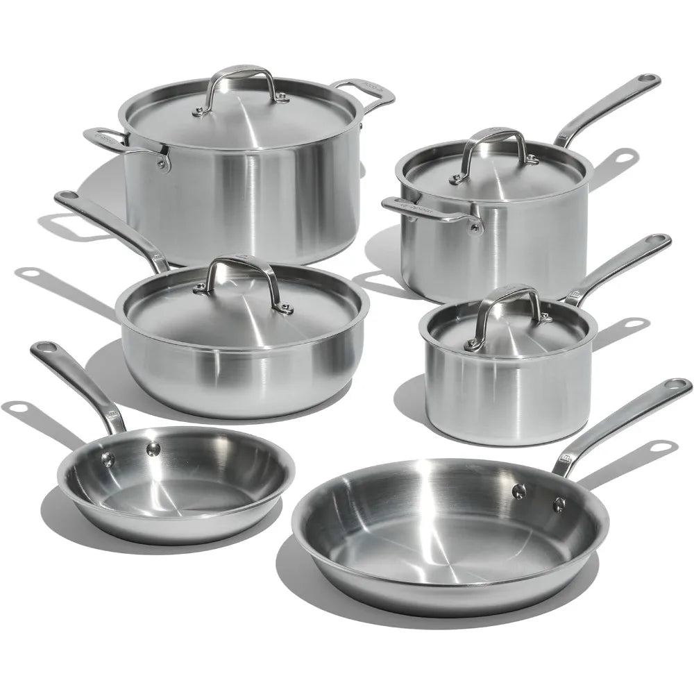 5-Ply Superior Quality Stainless Clad Cookware Set