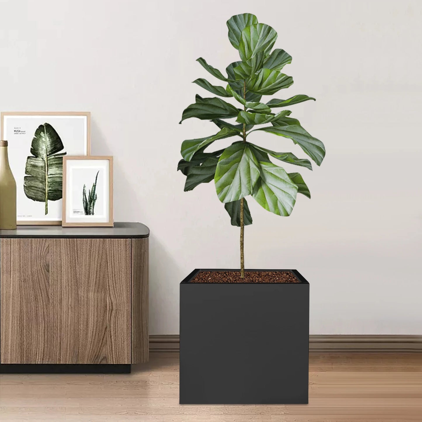 20in/24in Black Square Indoor/Outdoor Planting Box