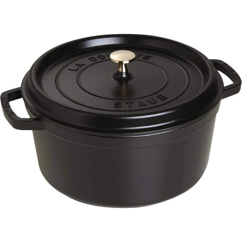 STAUB 7QT Cast Iron Round Dutch Oven