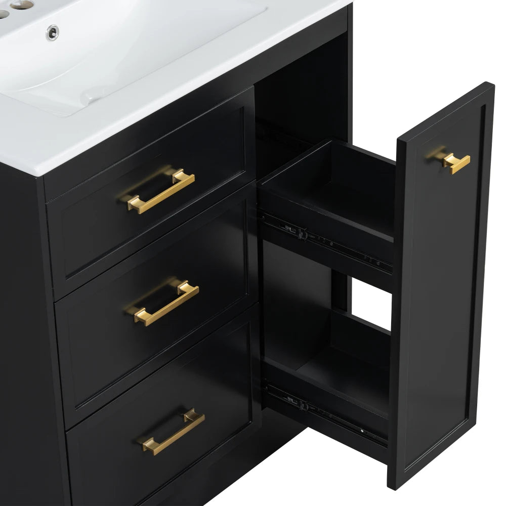 Classic 30" Bathroom Vanity Set w/Premium Ceramic Sink
