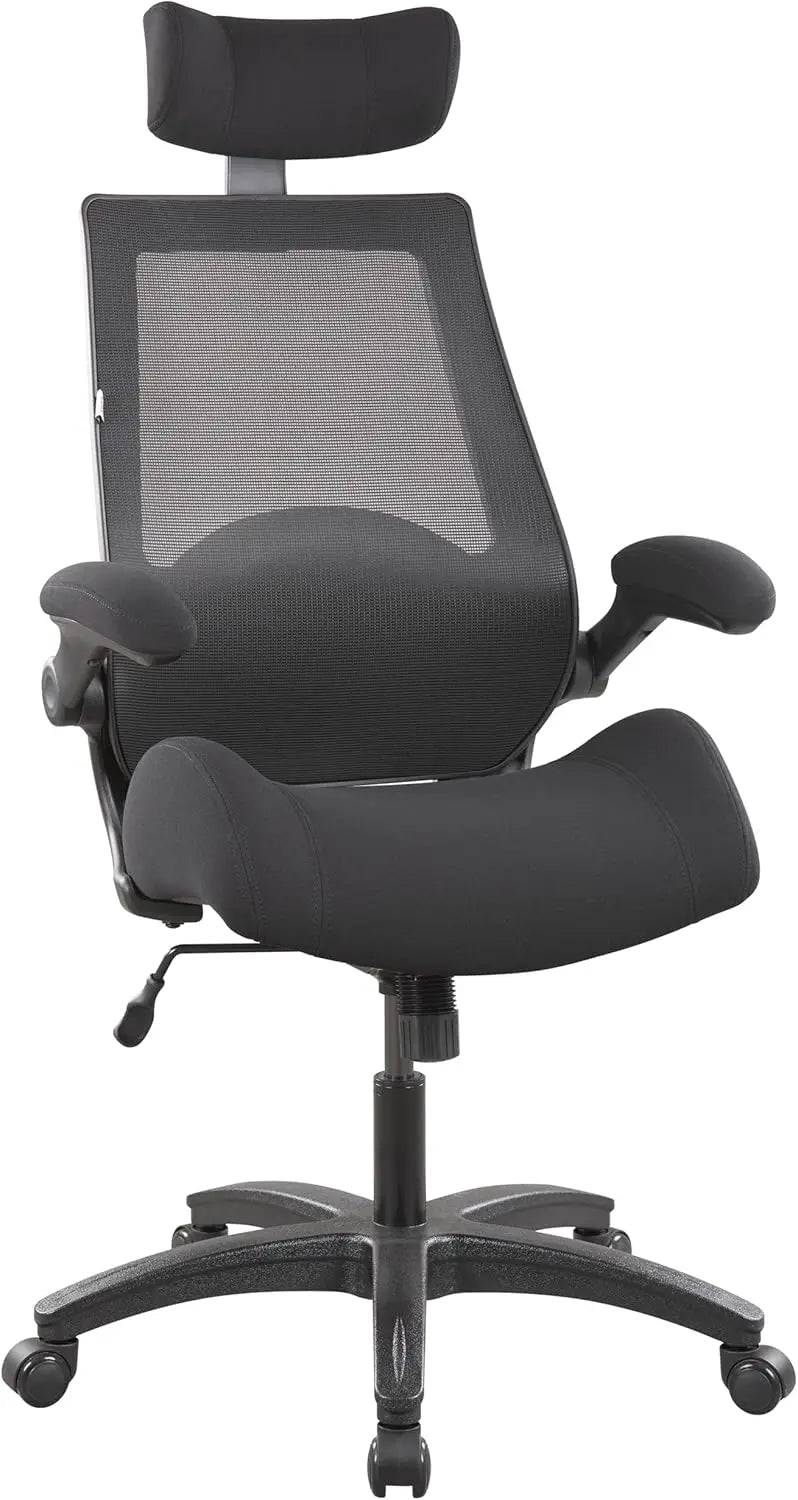 400lb High Back Ergonomic Office Chair in sleek black color, illustrating its modern design suitable for any home office decor.