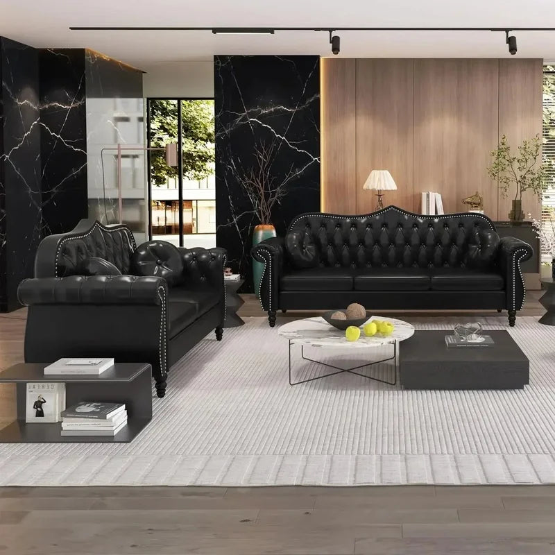 Modern Morocco 2-Piece Upholstered Sofa Set