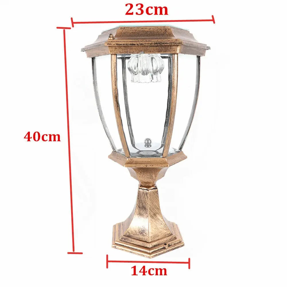 Victoria Modern Outdoor Solar Powered Pillar Light