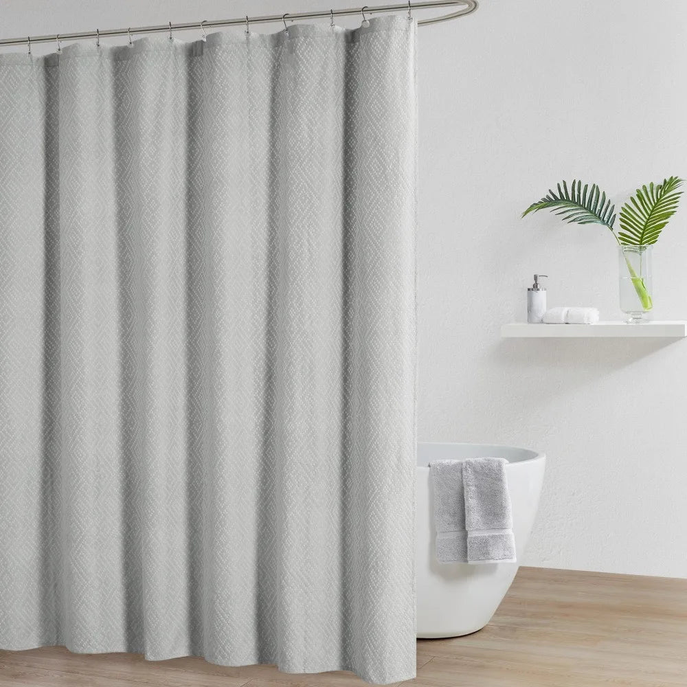 OEKO-TEX Certified Quilted Pattern Shower Curtain