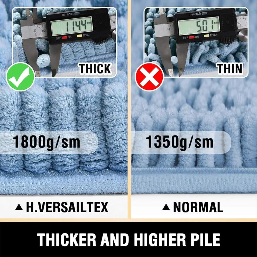 Luxury Chenille Shag Bath Mats