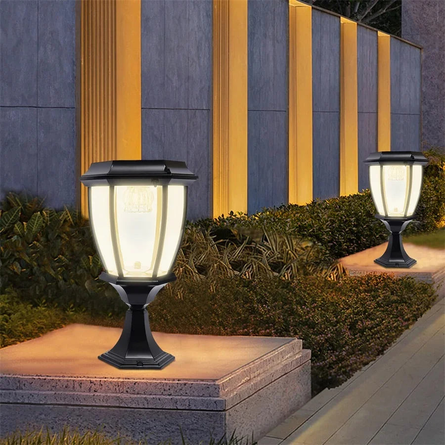 Victoria Modern Outdoor Solar Powered Pillar Light