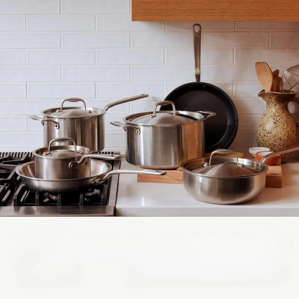 5-Ply Superior Quality Stainless Clad Cookware Set