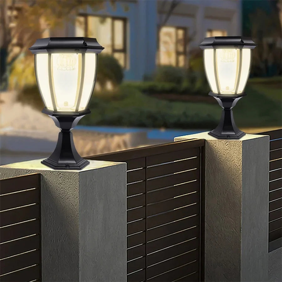 Victoria Modern Outdoor Solar Powered Pillar Light