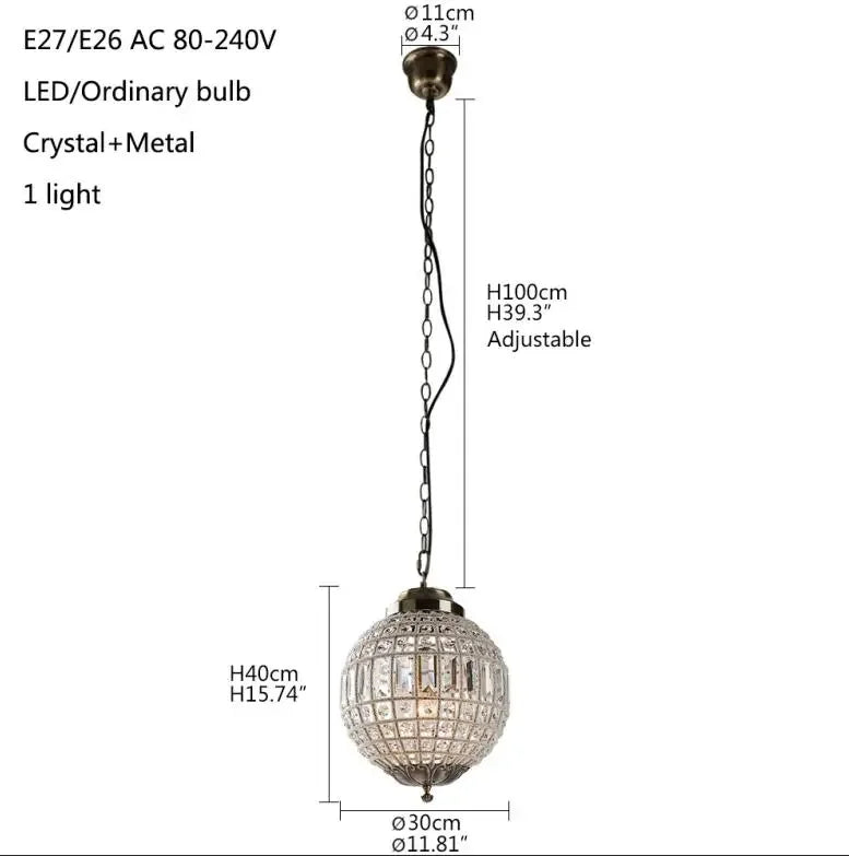 Luxurious Vintage Royal Empire Ball Crystal Chandelier - Vibrant vintage crystal chandelier brightening up any room with charm.