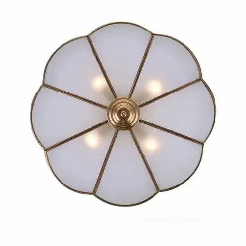 Luxury Hanging Pendant Chandelier w/Handmade Glass Lampshade