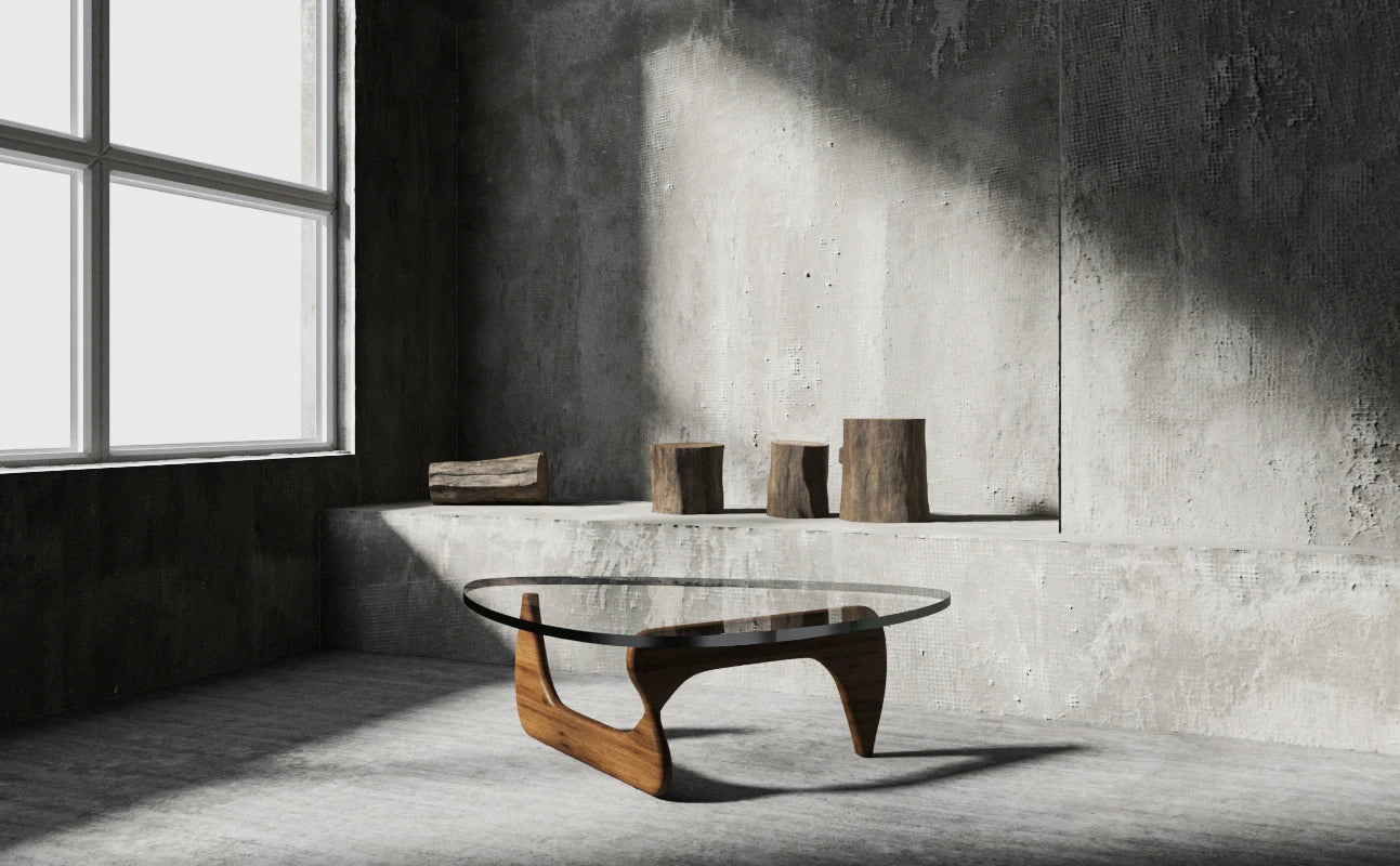 New Design Mid-century Style Triangle Glass Coffee Table