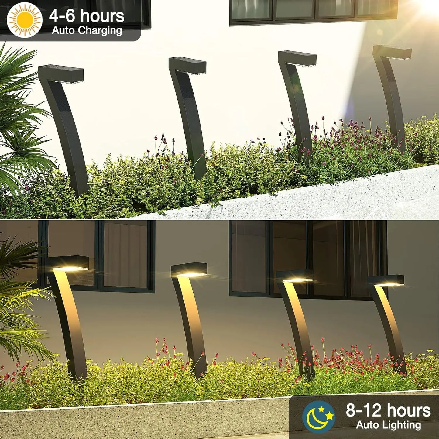 6/12 Pack Bright Solar Outdoor Pathway Lights