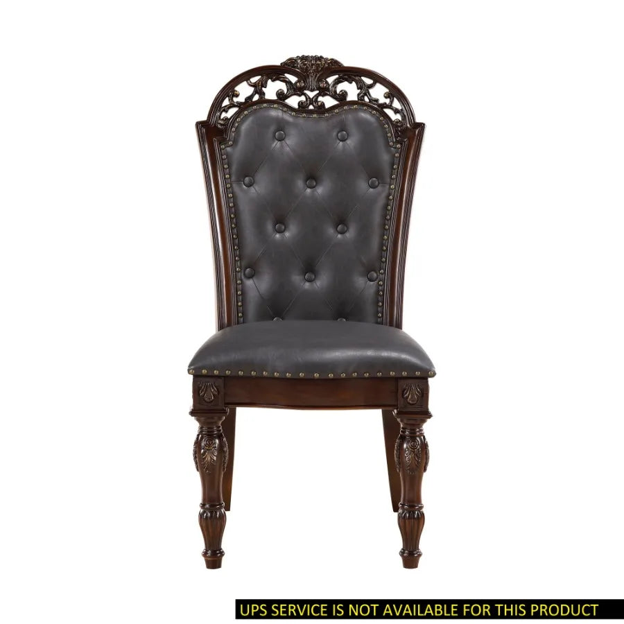 Elegant & Formal Upholstered Button Tufted Dining Chair/Set of 2