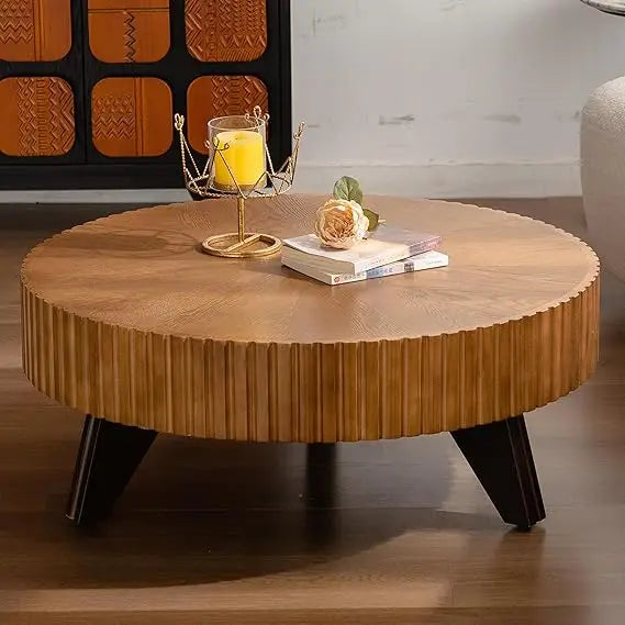 Modern Pedestal Design Round Accent CenterTable