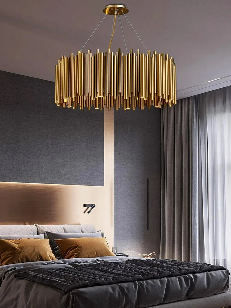 Modern Simple Gold Pendant LED Chandelier
