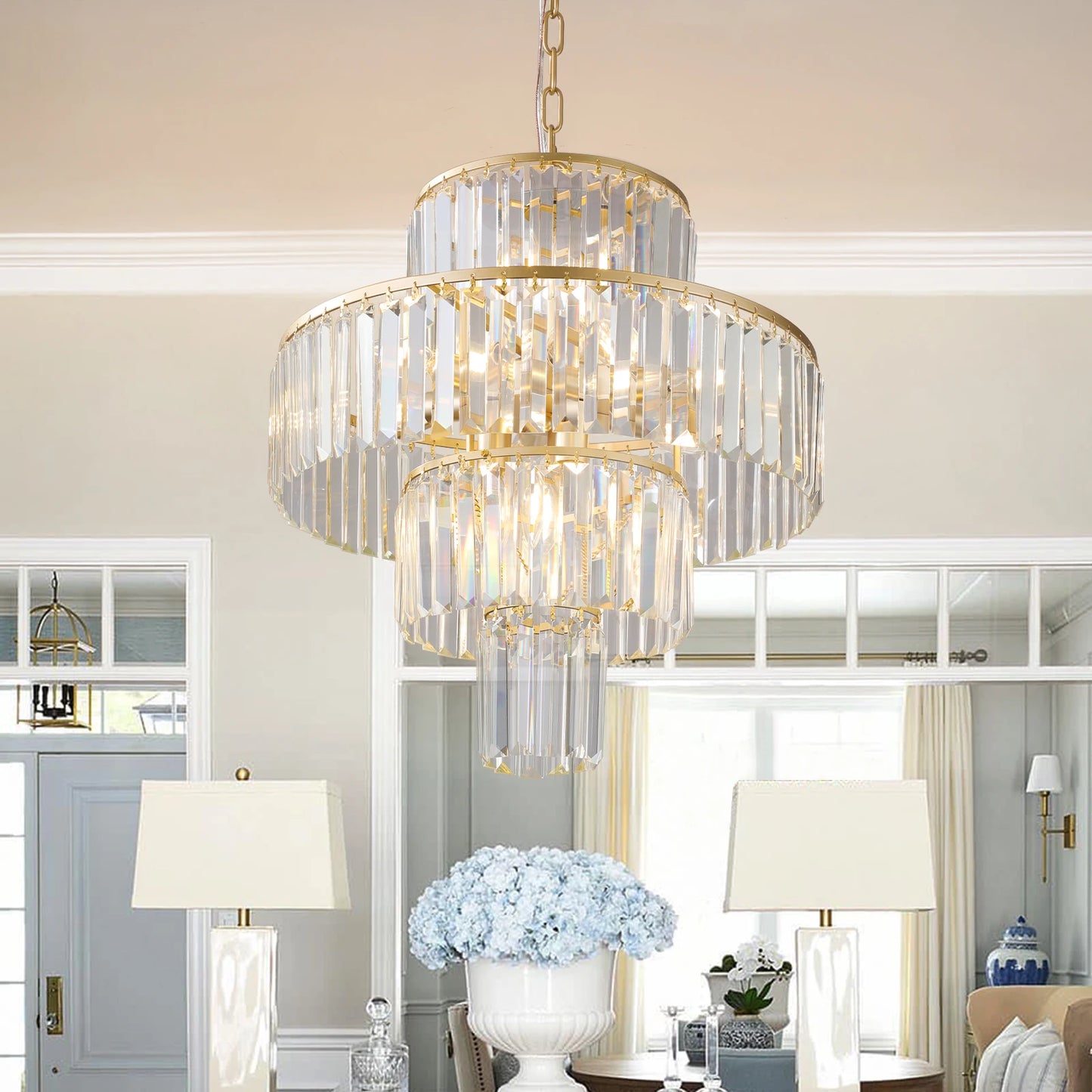 Modern & Luxurious Crystal Pendant Chandelier
