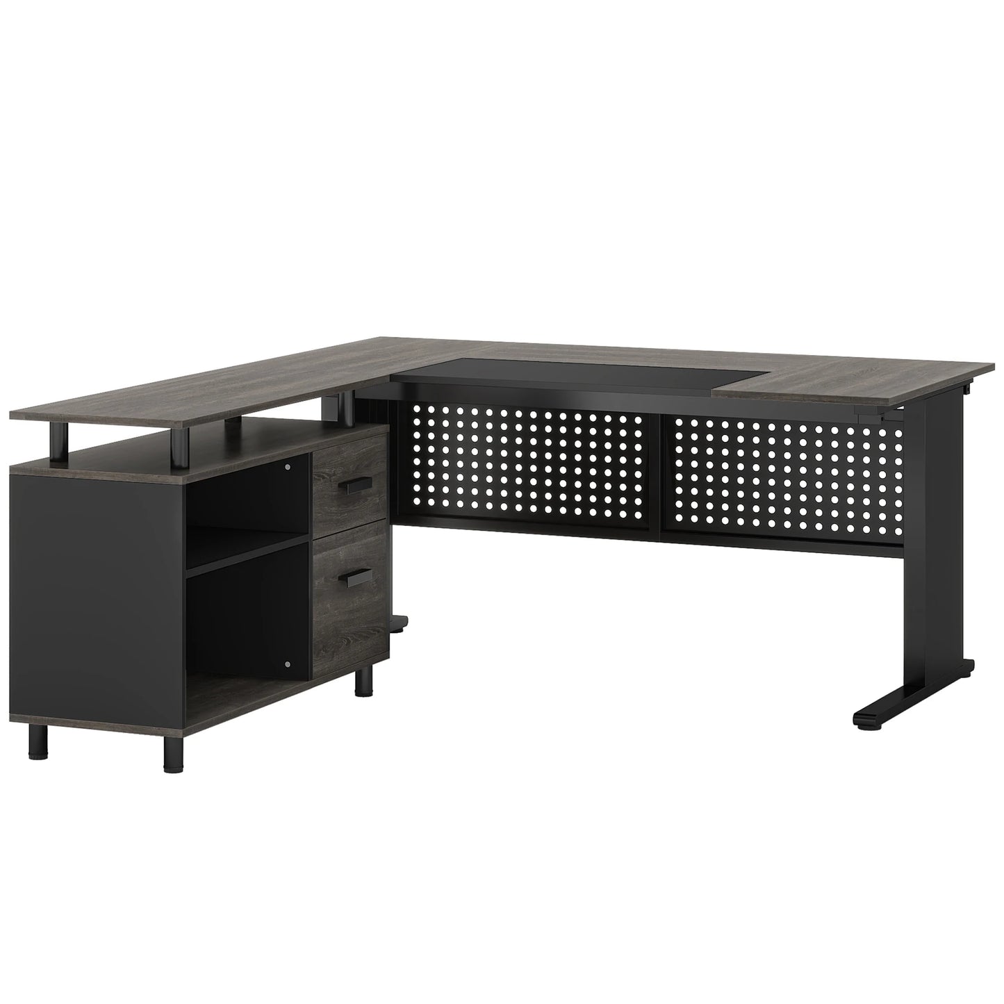 Modern 63" Executive Versatile L-shaped Desk
