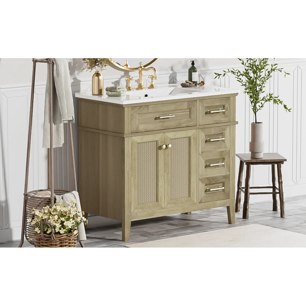 Classic & Elegant 36" Bathroom Vanity with Ceramic Sink