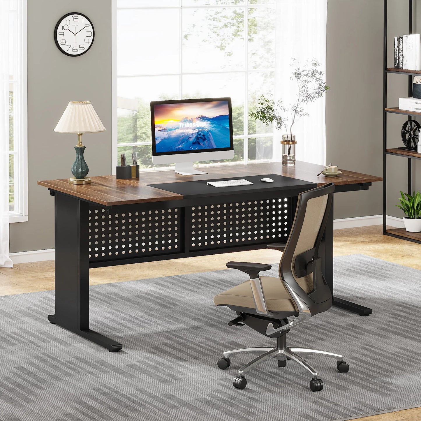 Modern 63" Executive Versatile L-shaped Desk