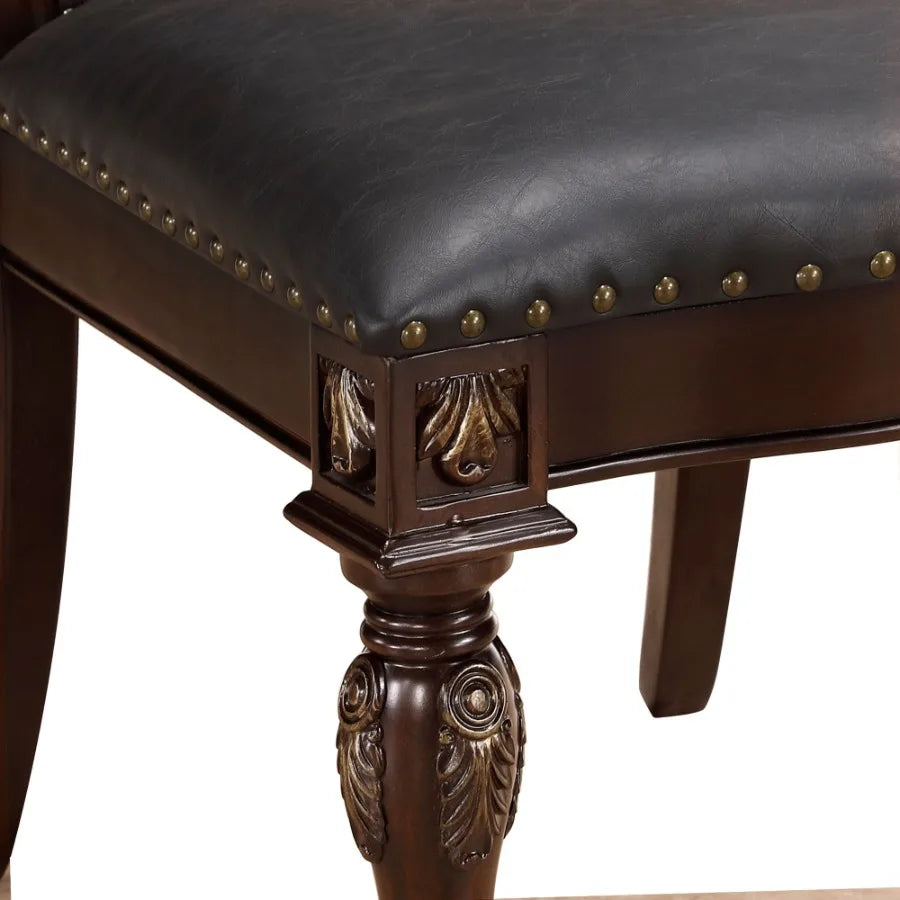 Elegant & Formal Upholstered Button Tufted Dining Chair/Set of 2