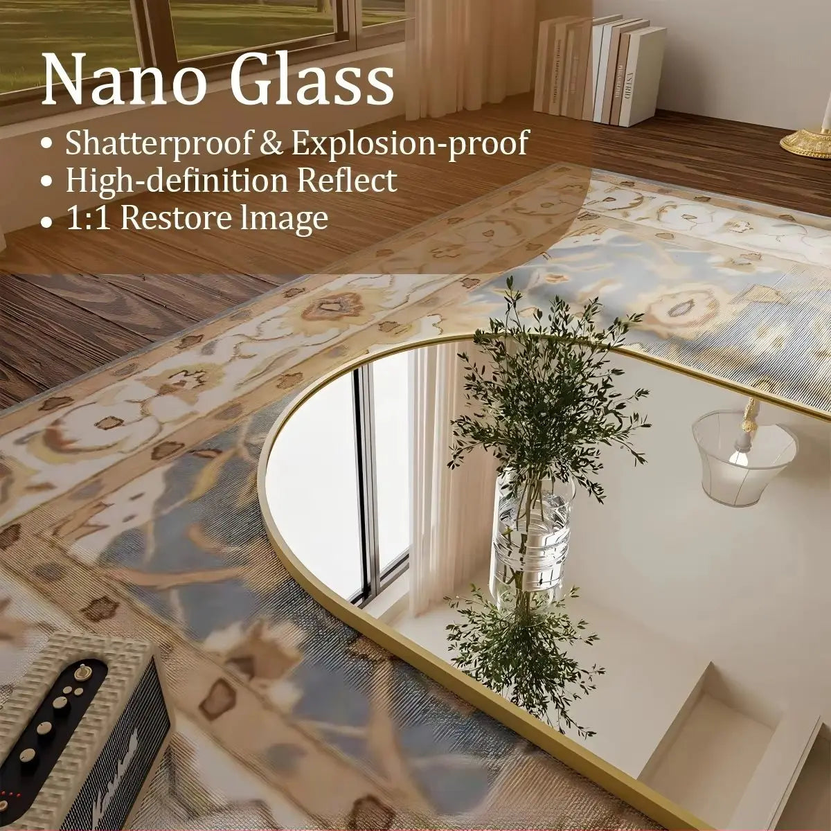 Modern 71" Tall Full Length Mirror w/Arched Top Design