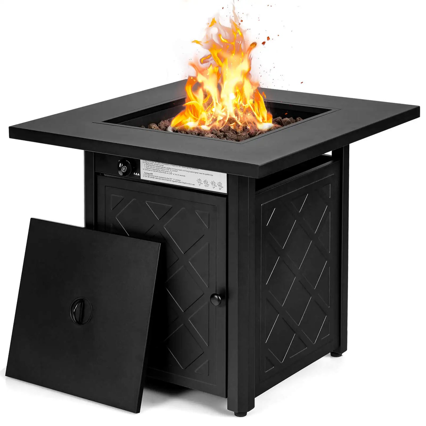 7-pc Patio Set-Gas Fire Pit Table