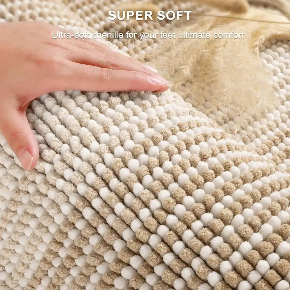 Thick Absorbent Chenille Bath Mats