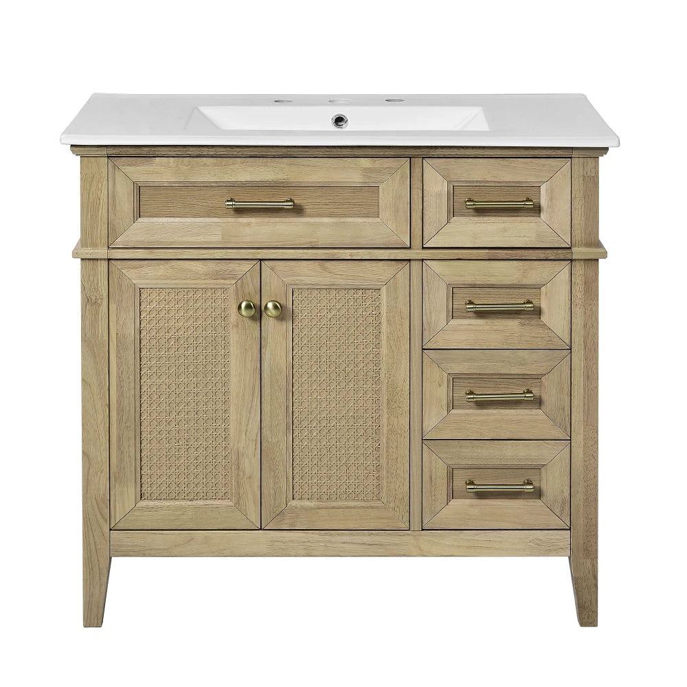 Classic & Elegant 36" Bathroom Vanity with Ceramic Sink