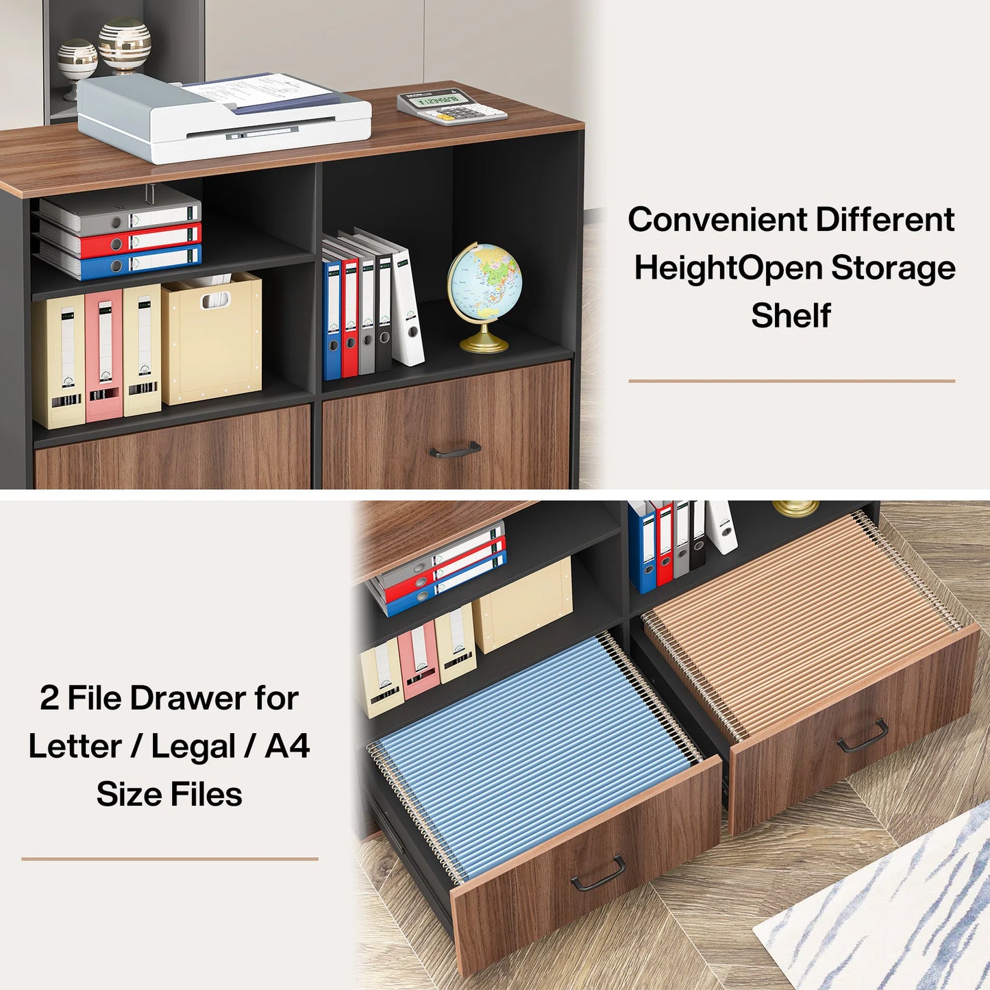 63" Large L-Shaped Executive Office/Computer Desk