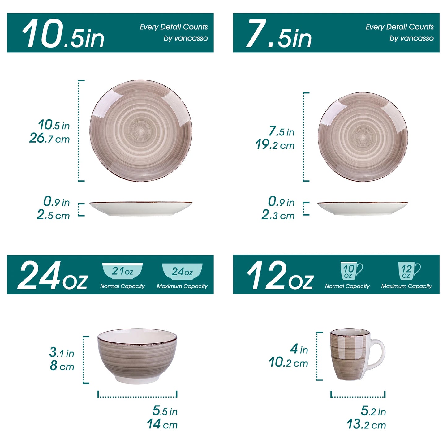 Vintage 16-Piece Porcelain Dinnerware Set for 4