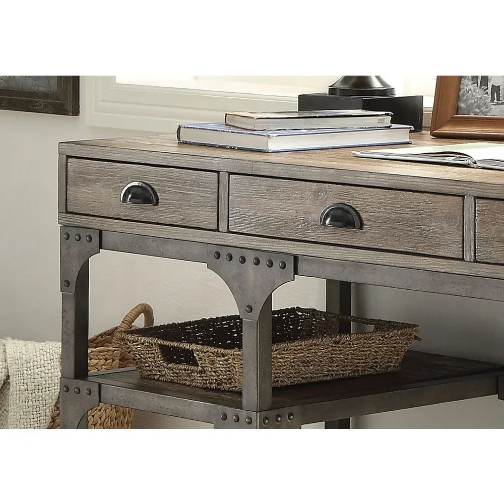 Contemporary 3-Drawer Writing/Commuter Desk w/Ample Storage