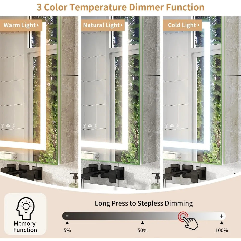 Double-sided LED Mirrored Medicine Cabinet