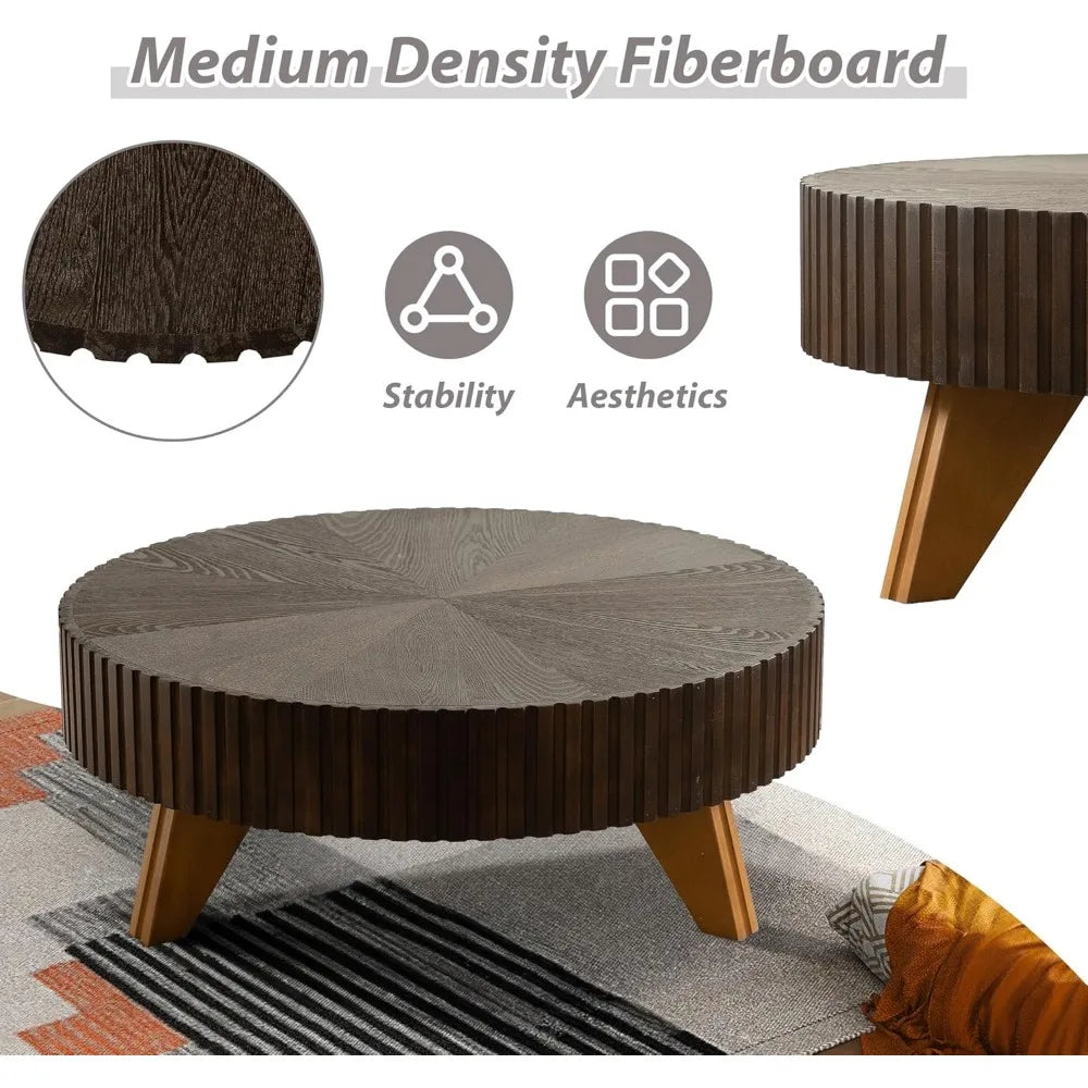 Modern Pedestal Design Round Accent CenterTable